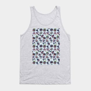 Occult Instruments - Spooky Halloween Watercolor Seamless Pattern Tank Top